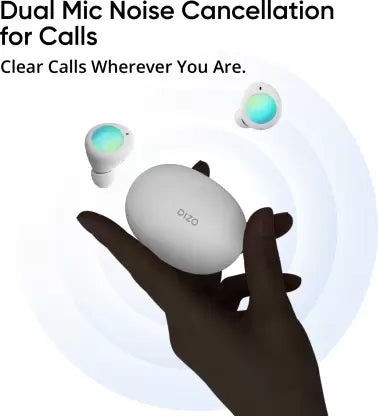 DIZO by realme TechLife GoPods Neo with Active Noise Cancellation(ANC) Bluetooth Headset (Aurora, True Wireless) DIZO by realme TechLife GoPods Neo with Active Noise Cancellation(ANC) Bluetooth Headset (Aurora, True Wireless)